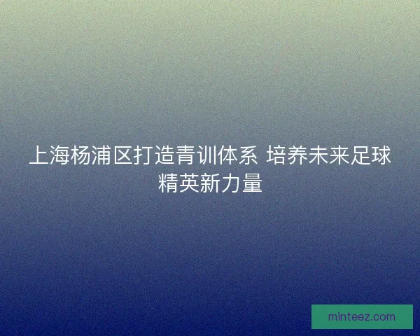 上海杨浦区打造青训体系 培养未来足球精英新力量 上海杨浦区打造青训体系 培养未来足球精英新力量